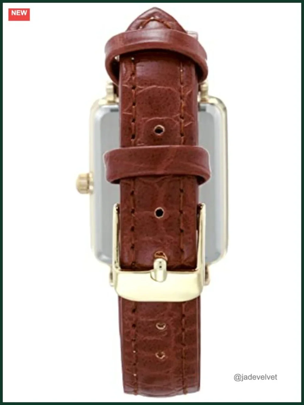 Anne Klein Women's Glitter Accented Croco-Grain Strap Watch